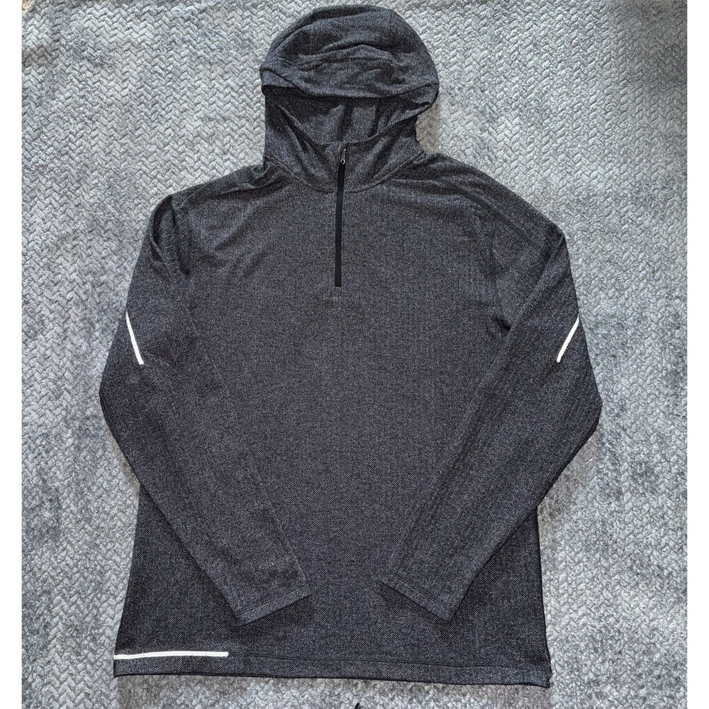 Lululemon Mens Surge Warm 1/2 Zip Hoodie Gray Sweatshirt Athletic Size Medium